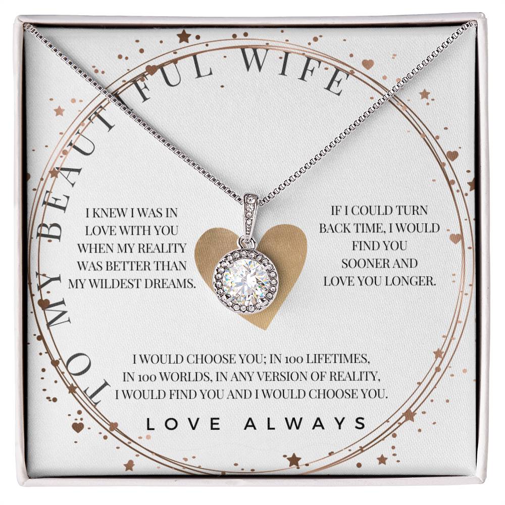 "To My Beautiful Wife" ~ Your Love Is Golden ~ Eternal Hope Pendant