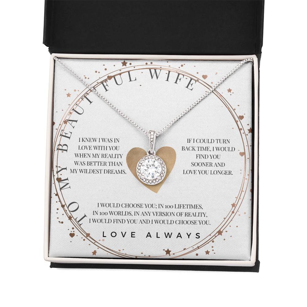 "To My Beautiful Wife" ~ Your Love Is Golden ~ Eternal Hope Pendant